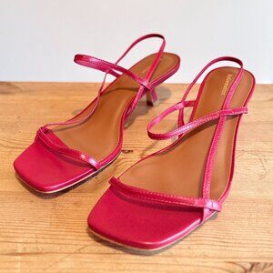 NWT Reformation Serenity Bare Sandal Kitten Heels